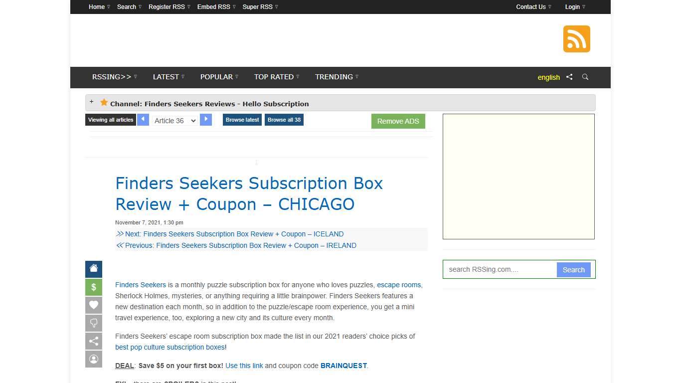 Finders Seekers Subscription Box Review + Coupon – CHICAGO