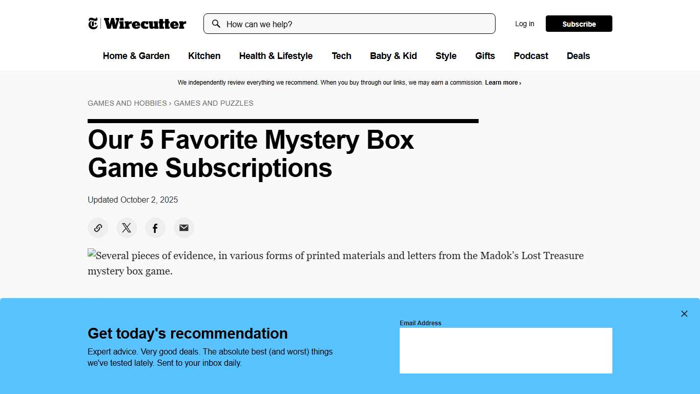 Our Favorite Mystery Box Game Subscriptions of 2026 Reviews by Wirecutter